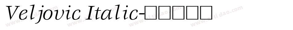 Veljovic Italic字体转换